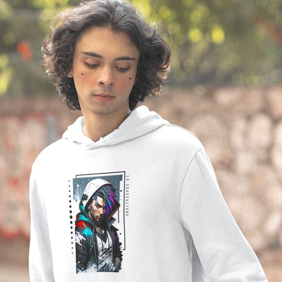 NWT - 15 Colors & Many Sizes - Skater Graffiti Style Streetwear Hoodie - Unisex - Picture 7 of 12